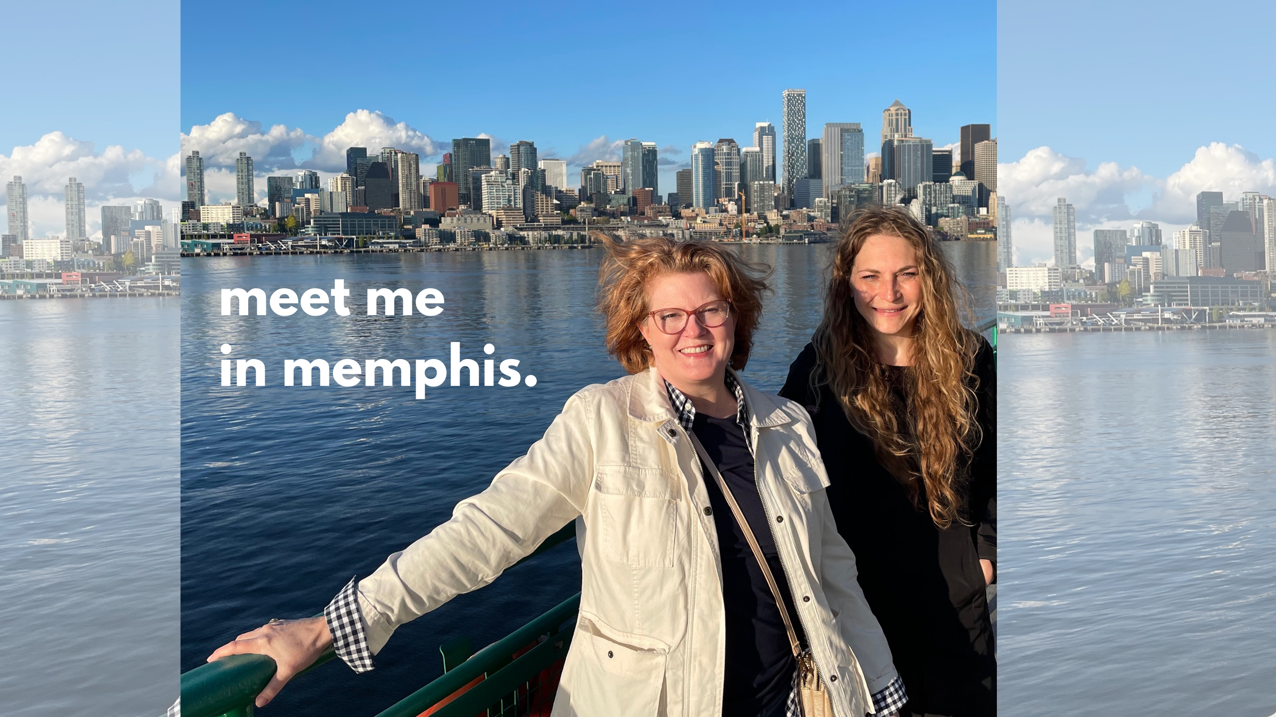 Daryn and Ashley on the ferry in Seattle. Headline says 